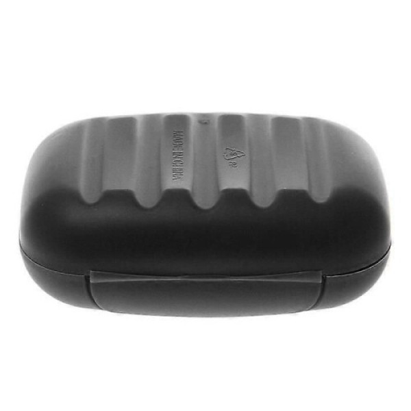 Portable waterproof ABS travel case for soap box - Black.
